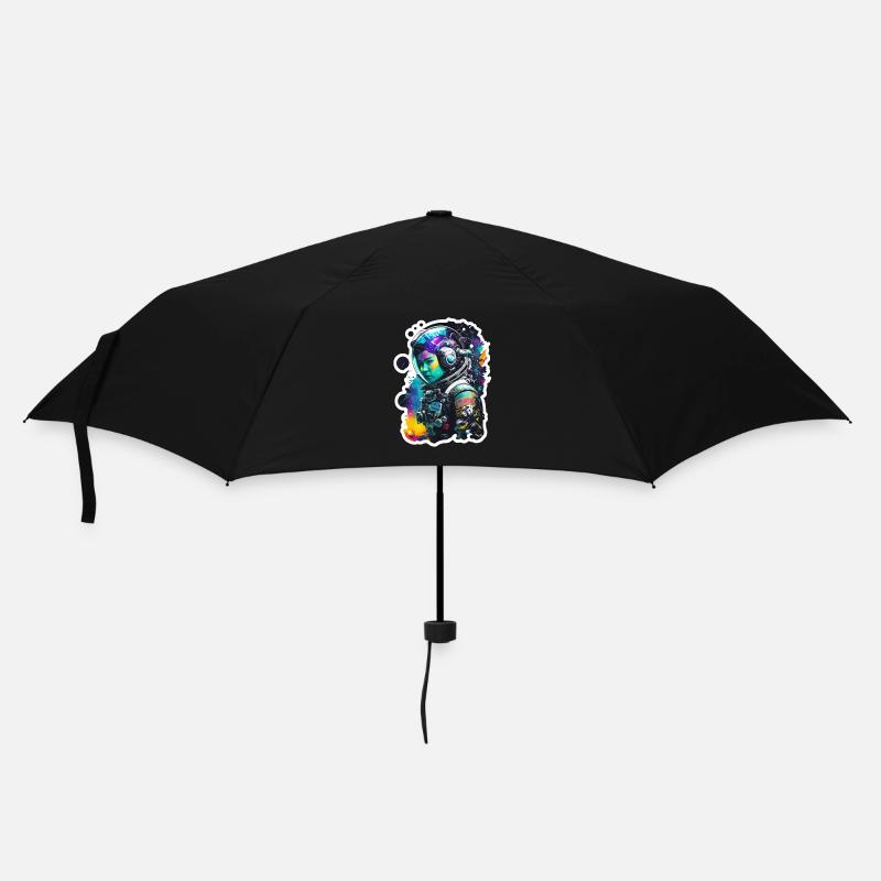 Astronaute de l’espace sur la Lune - Parapluie standard - noir