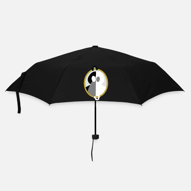Spiegeltintenflecken - Regenschirm (klein) - Schwarz