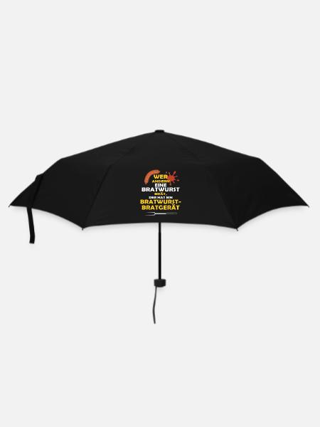 WER ANDERN EINE BRATWURST BRÄT... - Regenschirm (klein) - Schwarz