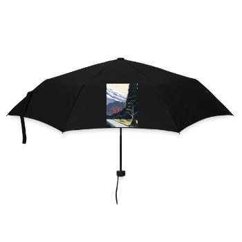 Pfad zu einem Berg - Regenschirm (klein) - Schwarz - Vorne