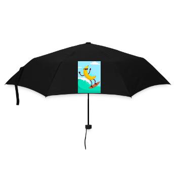 Surfen Banane - Regenschirm (klein) - Schwarz - Vorne