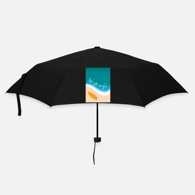 Let's go surfin' surfing (angular design) - Umbrella (small) - black