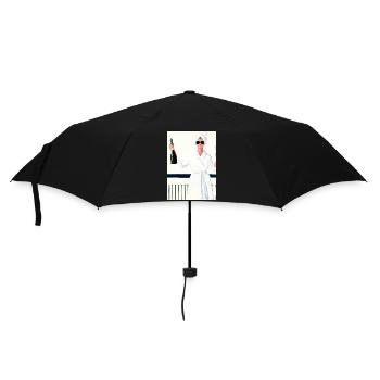 Frauen Weinbad - Regenschirm (klein) - Schwarz - Vorne