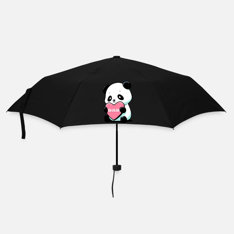 Panda aimant son père - Parapluie standard - noir