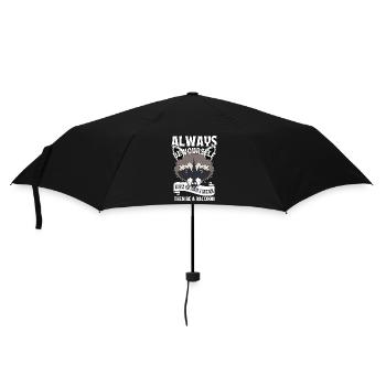 Sei du selbst, es sei denn, du kannst ein Waschbär sein - Regenschirm (klein) - Schwarz - Vorne
