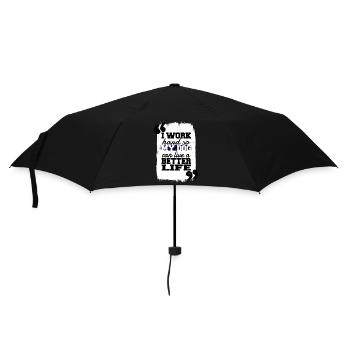 Funny Bday Car Baseball Shirt Happy - Umbrella (small) - black - Front