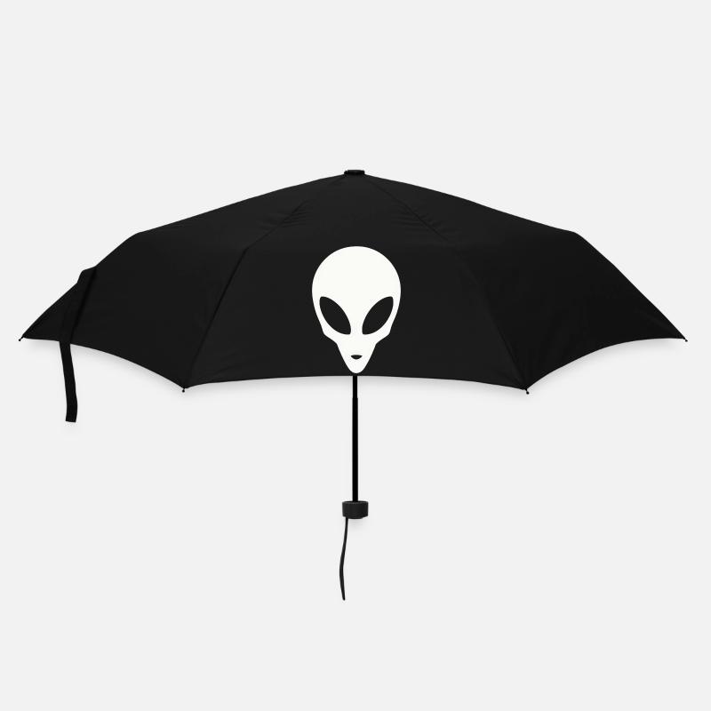 Silhouette d’une tête extraterrestre - Parapluie standard - noir