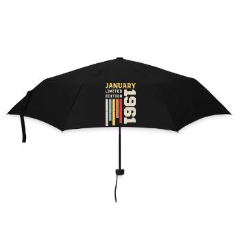 Janvier 1961 - Cadeau anniversaire Janvier 1961 - Parapluie standard - noir - Devant