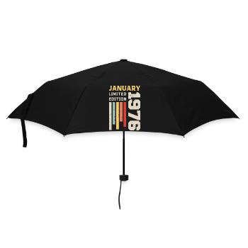 Janvier 1976 - Cadeau anniversaire Janvier 1976 - Parapluie standard - noir - Devant
