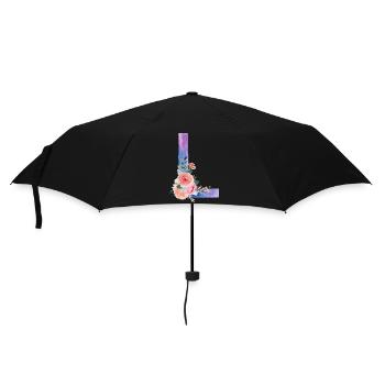 Letter L watercolor - Umbrella (small) - black - Front