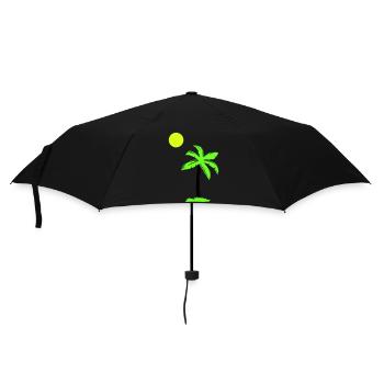 palme - Regenschirm (klein) - Schwarz - Vorne