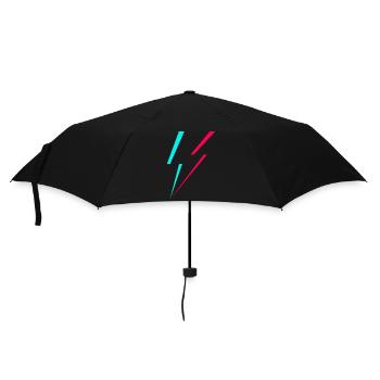 Blitz Logo - Regenschirm (klein) - Schwarz - Vorne