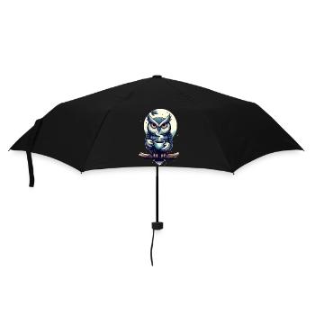 Hibou veilleur de nuit - Parapluie standard - noir - Devant