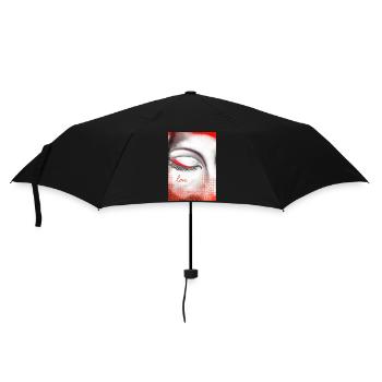 Herz und Liebe auf Highlight - Regenschirm (klein) - Schwarz - Vorne