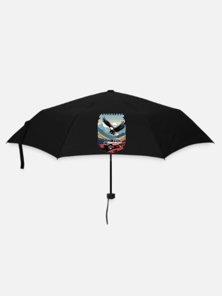 Abenteuerreise USA - Regenschirm (klein) - Schwarz