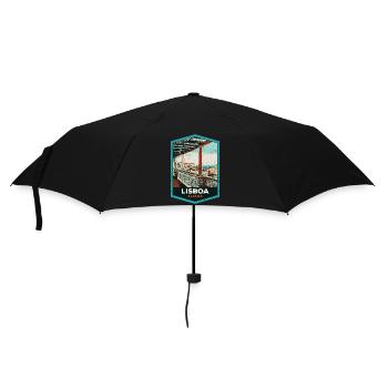 Illustration Alfama, Lissabon - Regenschirm (klein) - Schwarz - Vorne
