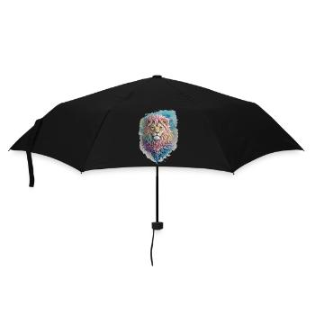 Löwe Wasserfarbe - Regenschirm (klein) - Schwarz - Vorne