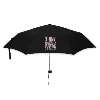 Positiv denken - Regenschirm (klein) - Schwarz - Vorne