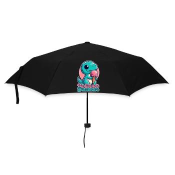 Ice Cream Dreamer Cute T-Rex with Ice Cream Gift - Umbrella (small) - black - Front