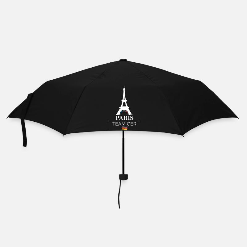 paris team germany Sport Athlet Spiele Symbol Logo - Regenschirm (klein) - Schwarz