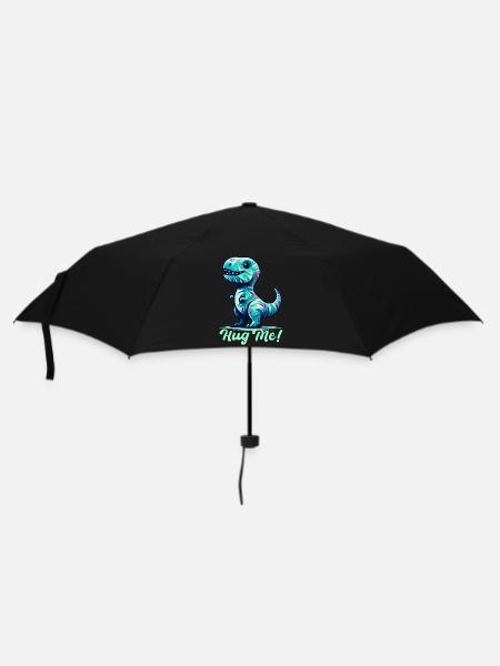 T-Rex Umarme mich Umarmen Geschenk - Regenschirm (klein) - Schwarz