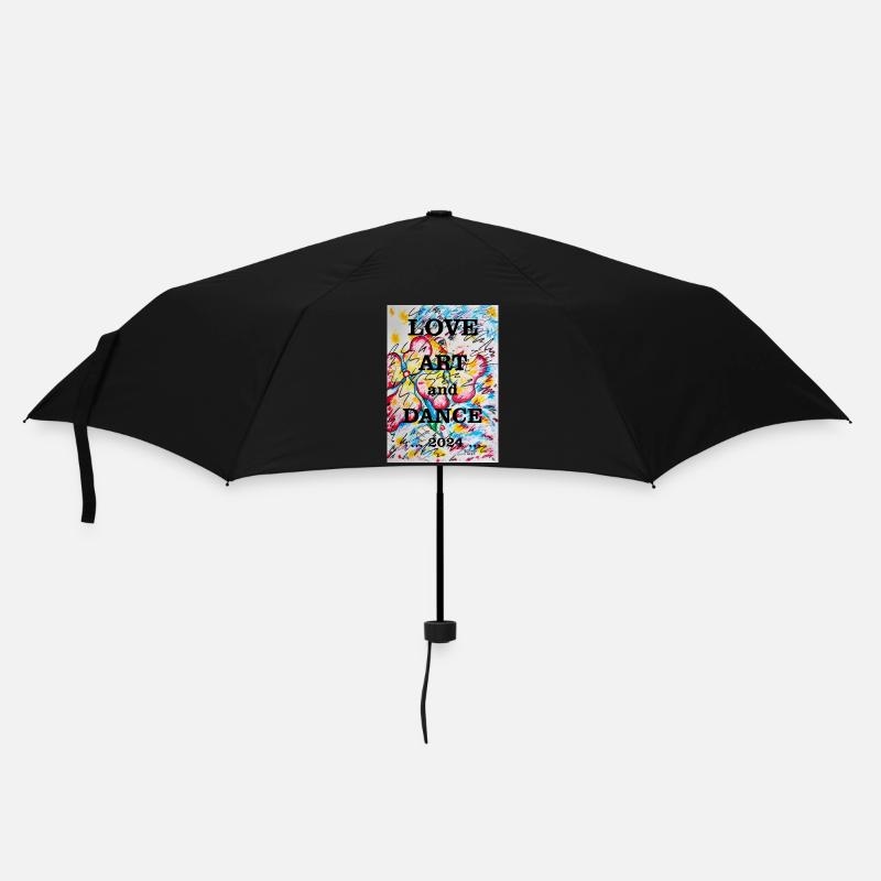 Blumenmädchen - Regenschirm (klein) - Schwarz
