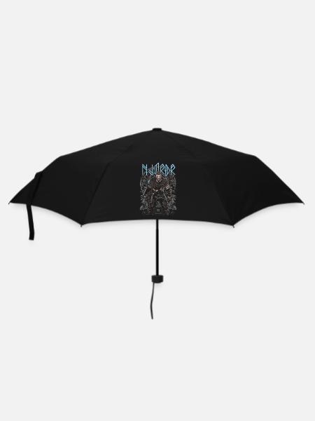 Njörðr - Nordischer Gott des Meeres und Reichtums - Regenschirm (klein) - Schwarz