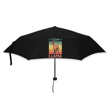 Lama - Regenschirm (klein) - Schwarz - Vorne