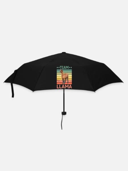 Lama - Regenschirm (klein) - Schwarz