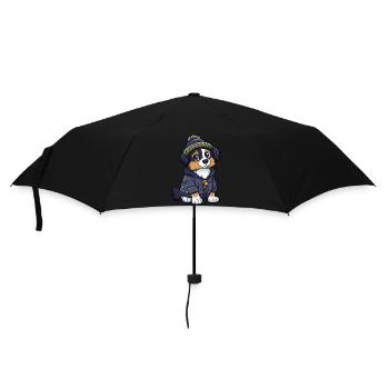 Australian Shepherd Dog Winter - Umbrella (small) - black - Front