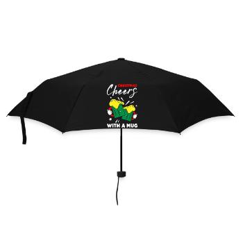 Christmas Cheers With A Mug - Umbrella (small) - black - Front