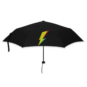 bolt of lightning 80s - Regenschirm (klein) - Schwarz - Vorne