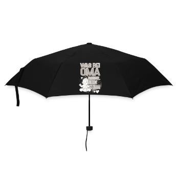 Was bei Oma passiert bleibt bei Oma Baby Design - Regenschirm (klein) - Schwarz - Vorne