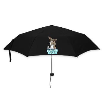 TEAM Border Collie Kurzhaar - Flieder - Regenschirm (klein) - Schwarz - Vorne