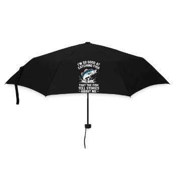 Catch and Tell Pêche Humour Design - Parapluie standard - noir - Devant