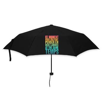 COOLER SPRUCH FÜR MEHRSPRACHLER, INTERNATIONAL - Regenschirm (klein) - Schwarz - Vorne