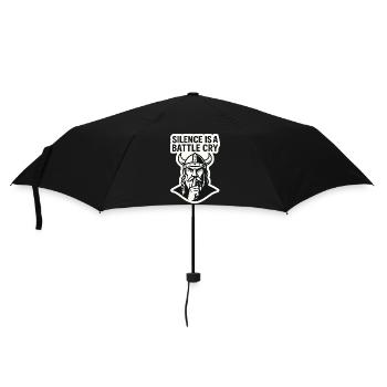 Viking Silence Battle Cry Design - Parapluie standard - noir - Devant