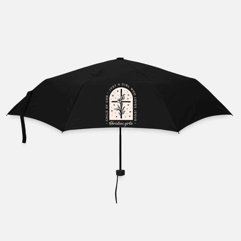 Fille chrétienne drôle Jésus cite croix noire - Parapluie standard - noir