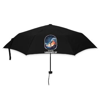 Astronaut and Space Positive and Motivating Message - Umbrella (small) - black - Front