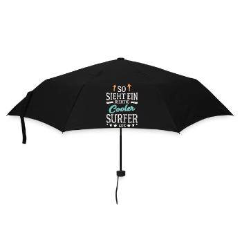 So sieht ein richtig cooler Surfer aus Surfen - Regenschirm (klein) - Schwarz - Vorne
