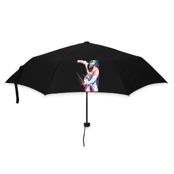 Fencing sport art #fencing #sport - Umbrella (small) - black - Front
