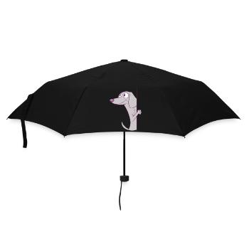 Chiot teckel drôle qui regarde, amoureux des chiots - Parapluie standard - noir - Devant