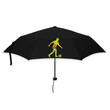 Colorful soccer T-shirt for sports fans - Umbrella (small) - black - Front