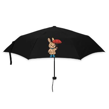 Petit Imperméable Vecteur Parapluie - Parapluie standard - noir - Devant