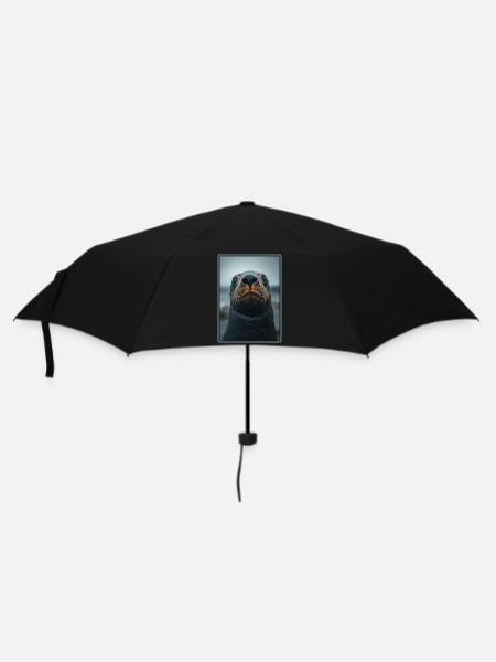 Seelöwen Seelöwe - Regenschirm (klein) - Schwarz