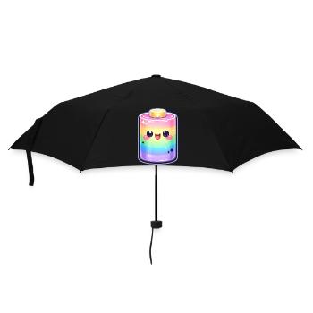 Kawaii Regenbogen Flaschenzauber - Regenschirm (klein) - Schwarz - Vorne