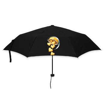 Heart Shaped Chips Illustration - Umbrella (small) - black - Front