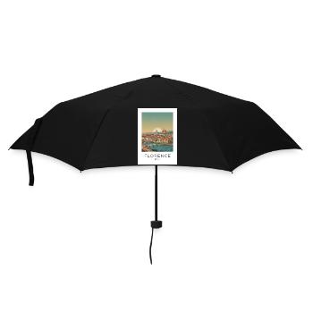 Abenddämmerung über Florenz Dom - Regenschirm (klein) - Schwarz - Vorne