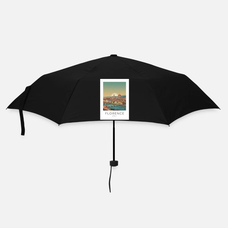 Abenddämmerung über Florenz Dom - Regenschirm (klein) - Schwarz