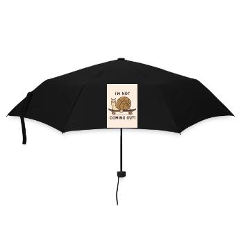 Escargot sur Skateboard : Ne Pas Sortir - Parapluie standard - noir - Devant